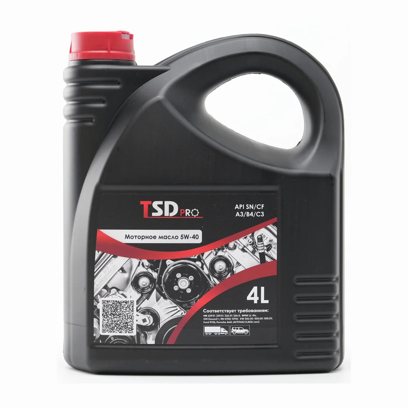 Моторное масло TSD PRO 5W-40, 4 л